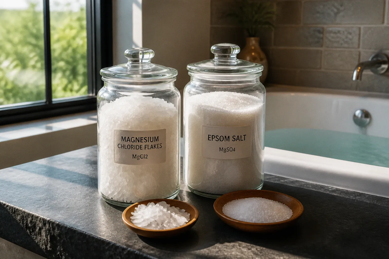 Magnesium flakes vs Epsom salt for your bath ritual