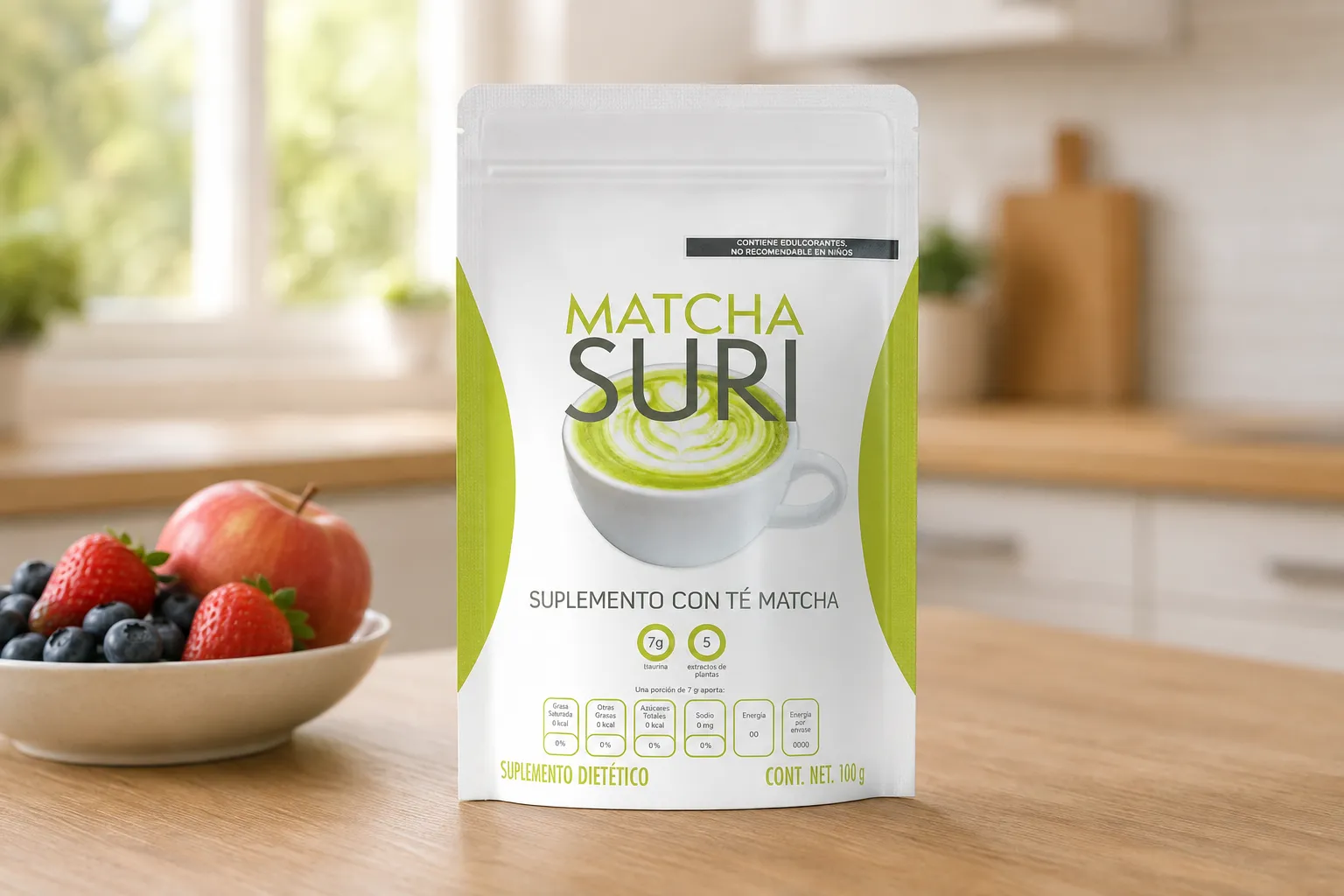 Matcha Suri — the package in everyday use