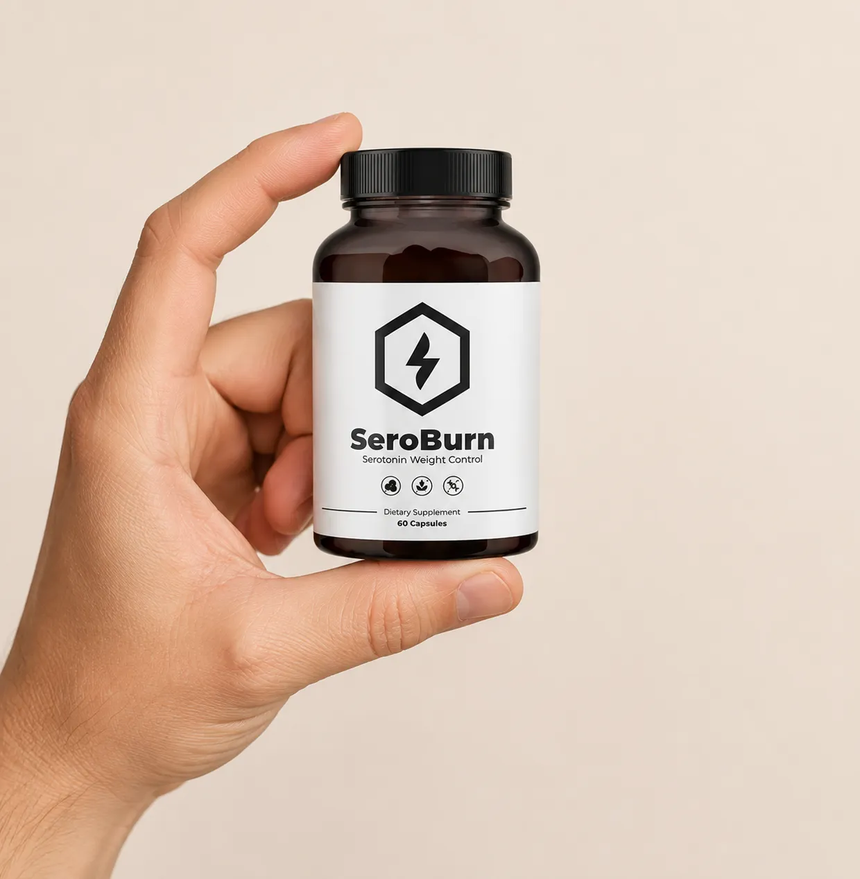 SeroBurn — the package held in a hand