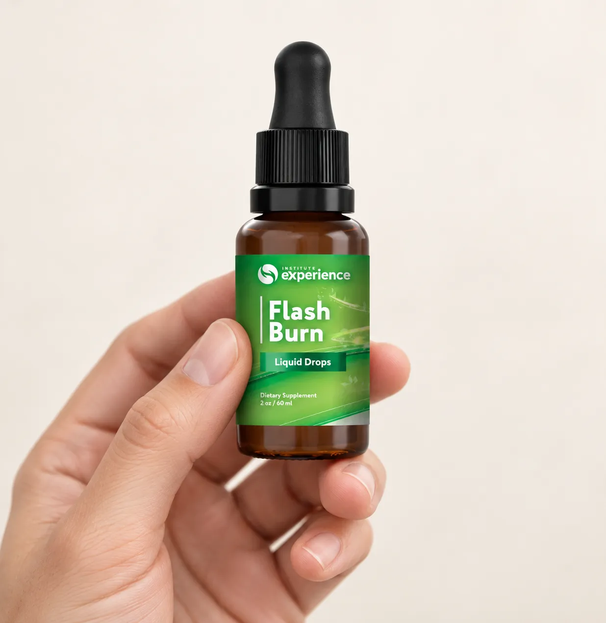 FlashBurn — the package held in a hand