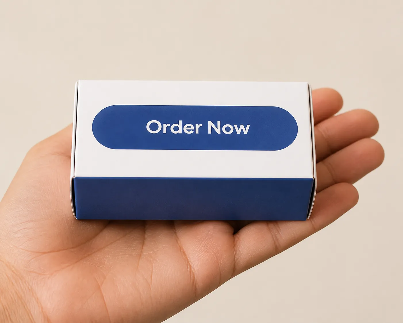 OptiPlax — the package held in a hand