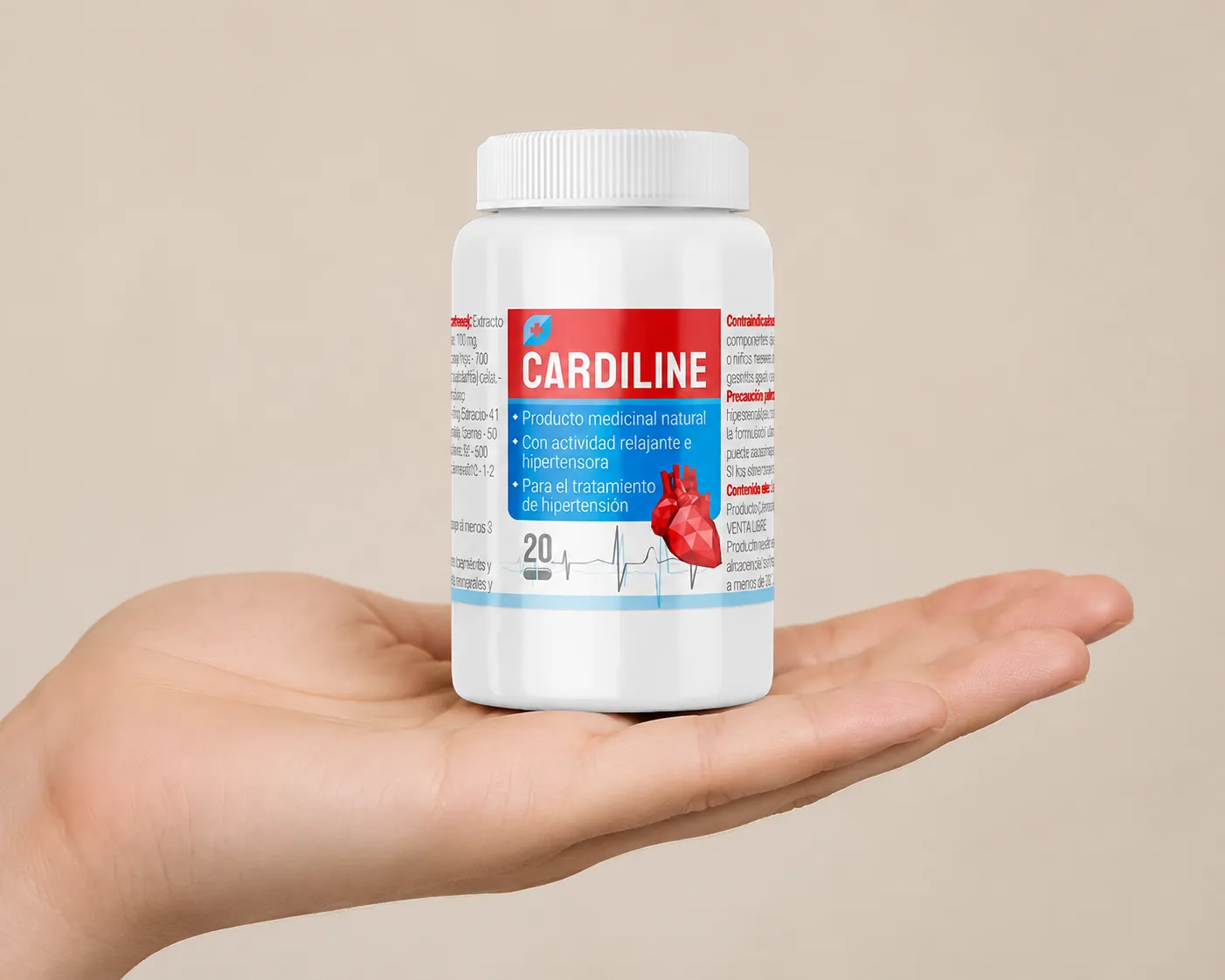 Cardiline USA — the package held in a hand