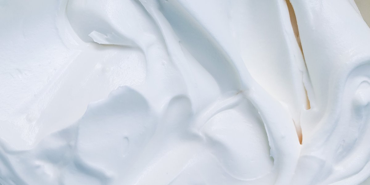 A texture shot of a whipped body butter